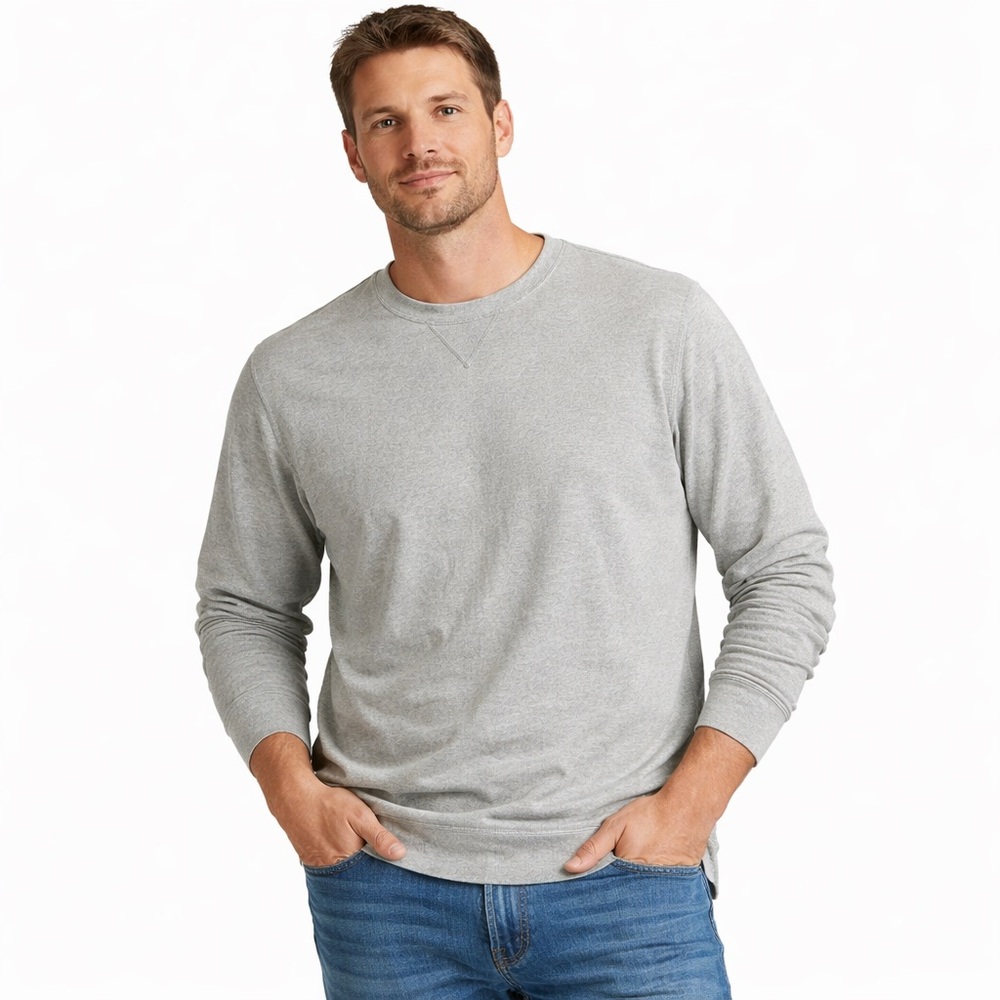 Goodthreads Men’s Waffle Knit‎ Thermal Long Sleeve Shirt Gray Size Medium